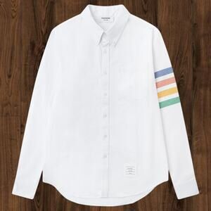Thom Browne Men's White Long Sleeve Shirt